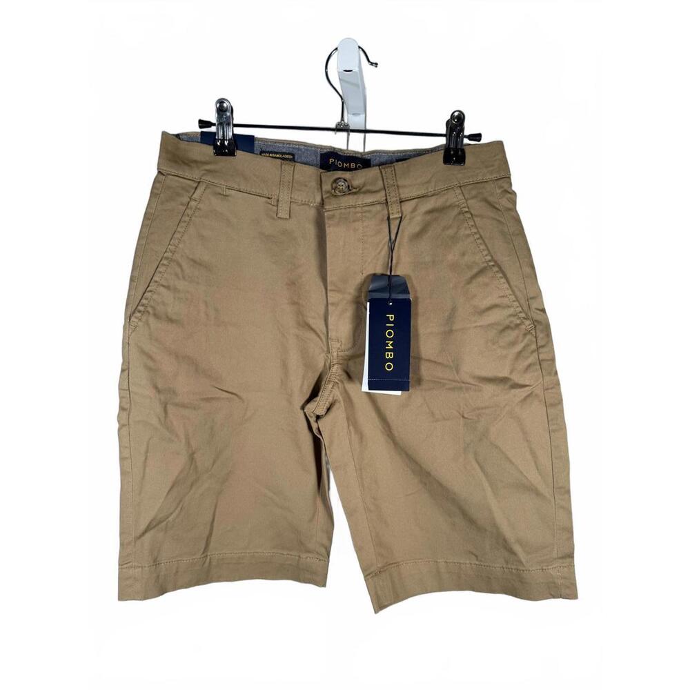 NWT PIOMBO Men's Khaki Chino Shorts Size 30